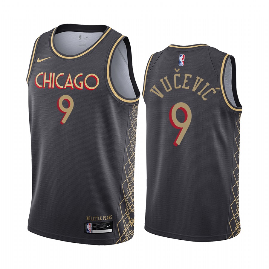 Nikola Vucevic Chicago Bulls Black City Edition 2021 Trade Jersey