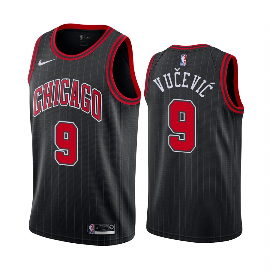 Nikola Vucevic Chicago Bulls Black Statement Edition 2021 Trade Jersey