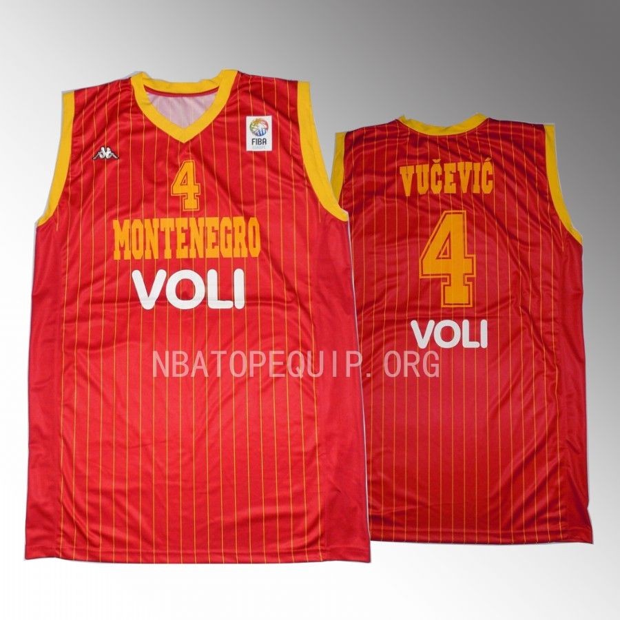 Nikola Vucevic Montenegro  FIBA World Cup Red Jersey #4