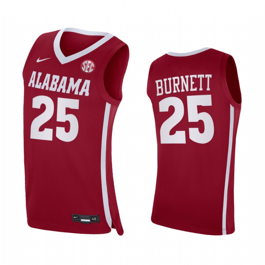Nimari Burnett Alabama Crimson Tide Red Jersey 2021-22 College