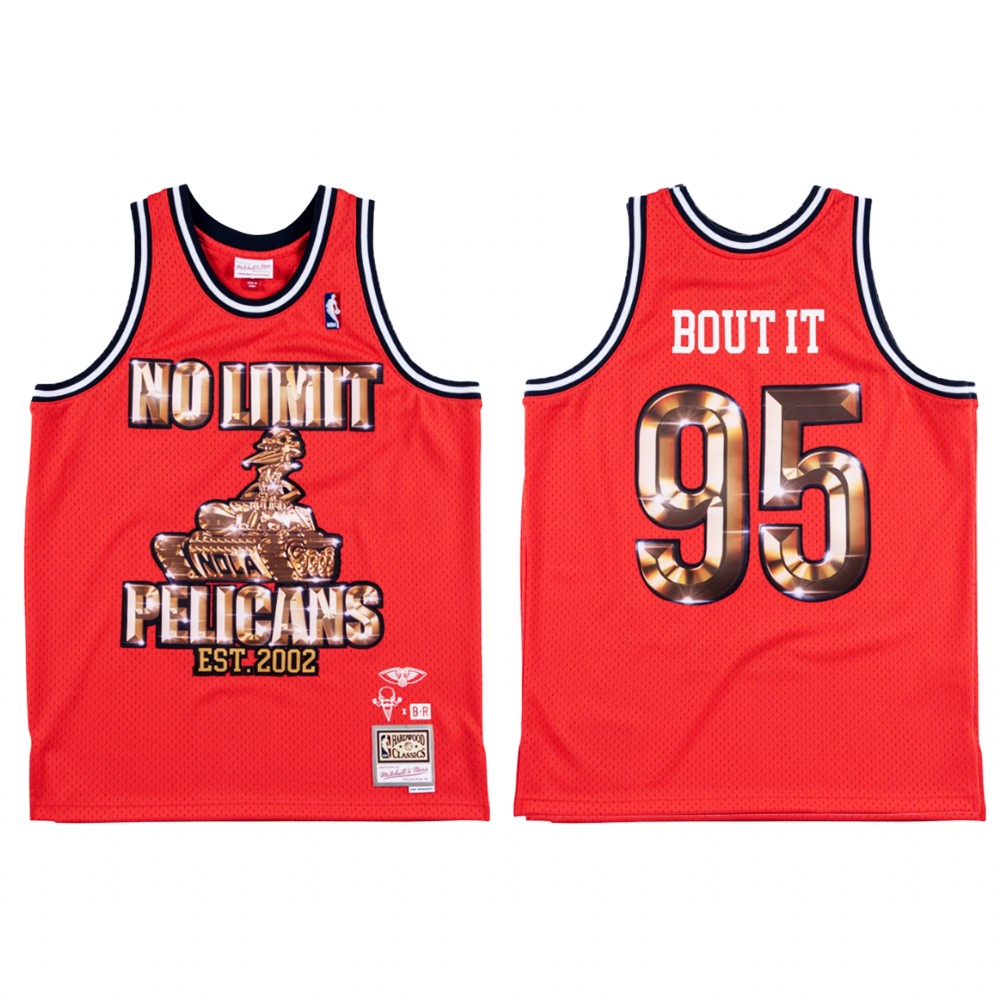No Limit X New Orleans Pelicans Bout It #95 Red Jersey Limited Edition