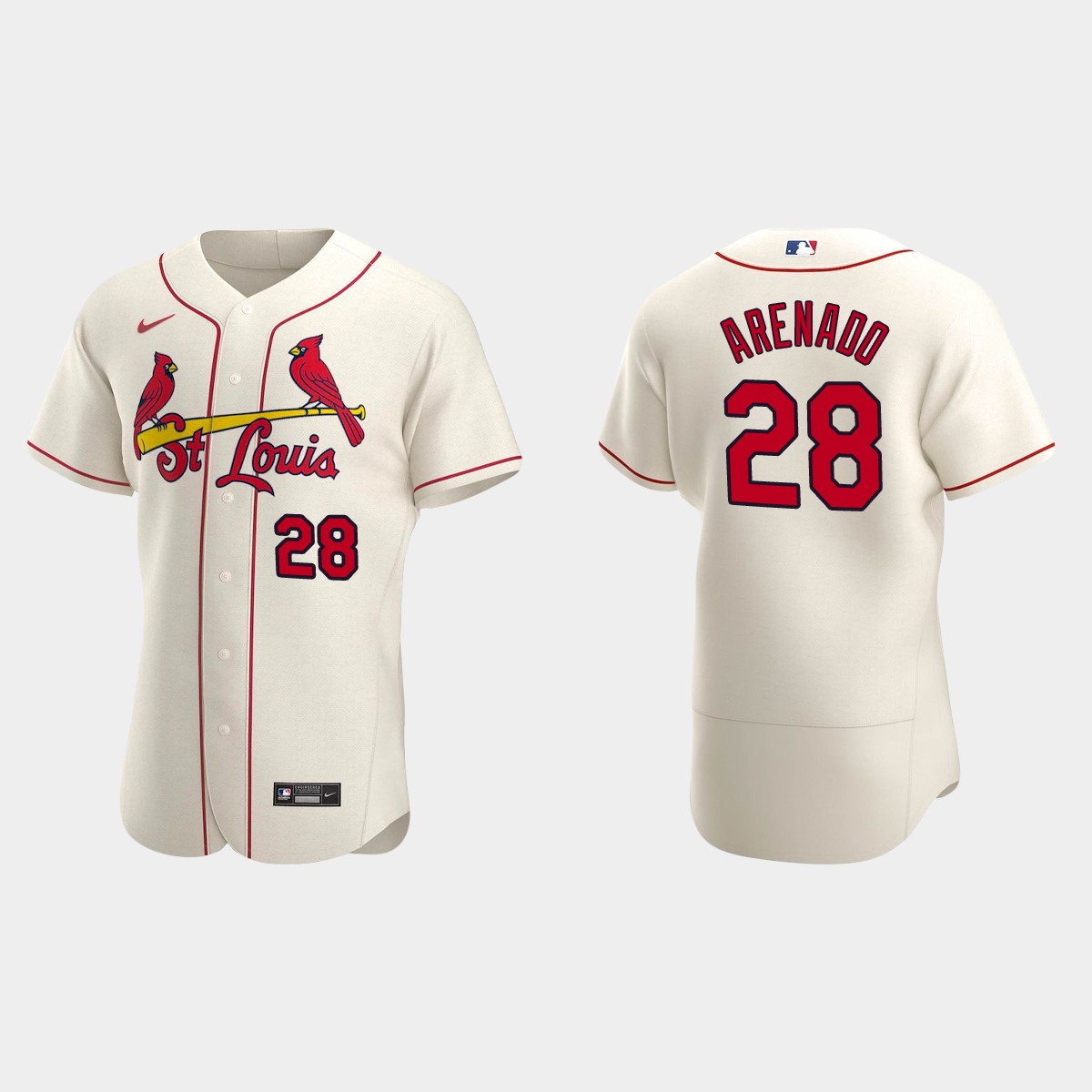 Nolan Arenado #28 St. Louis Cardinals Alternate Jersey - Cream