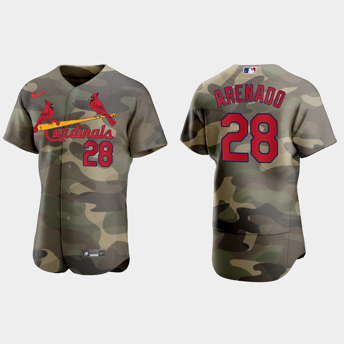 Nolan Arenado St. Louis Cardinals 2021 National Armed Forces Day Jersey - Camo