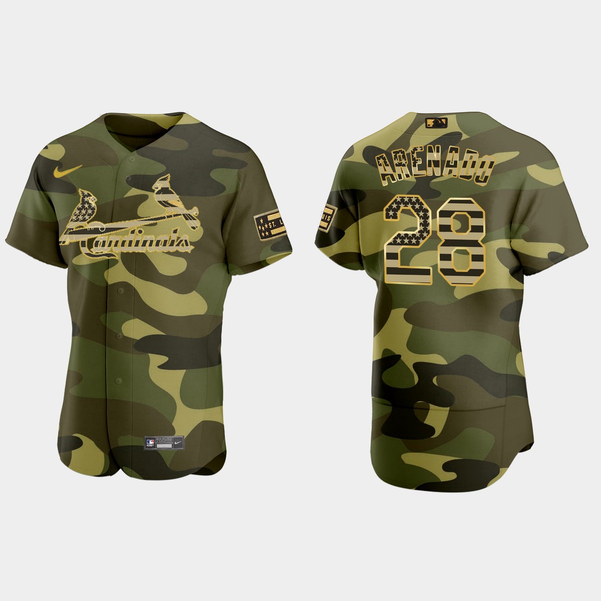 Nolan Arenado St. Louis Cardinals 2022 Armed Forces Day Jersey - Camo