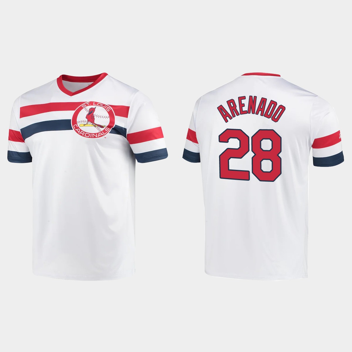 Nolan Arenado St. Louis Cardinals Cooperstown Collection V-Neck Jersey - White