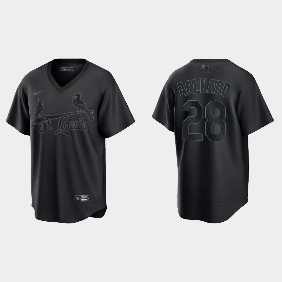 Nolan Arenado St. Louis Cardinals Pitch Black Fashion Jersey - Black