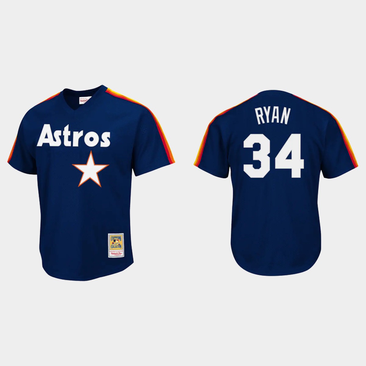 Nolan Ryan Houston Astros 1988 Cooperstown Collection Mesh Batting Practice Jersey - Navy