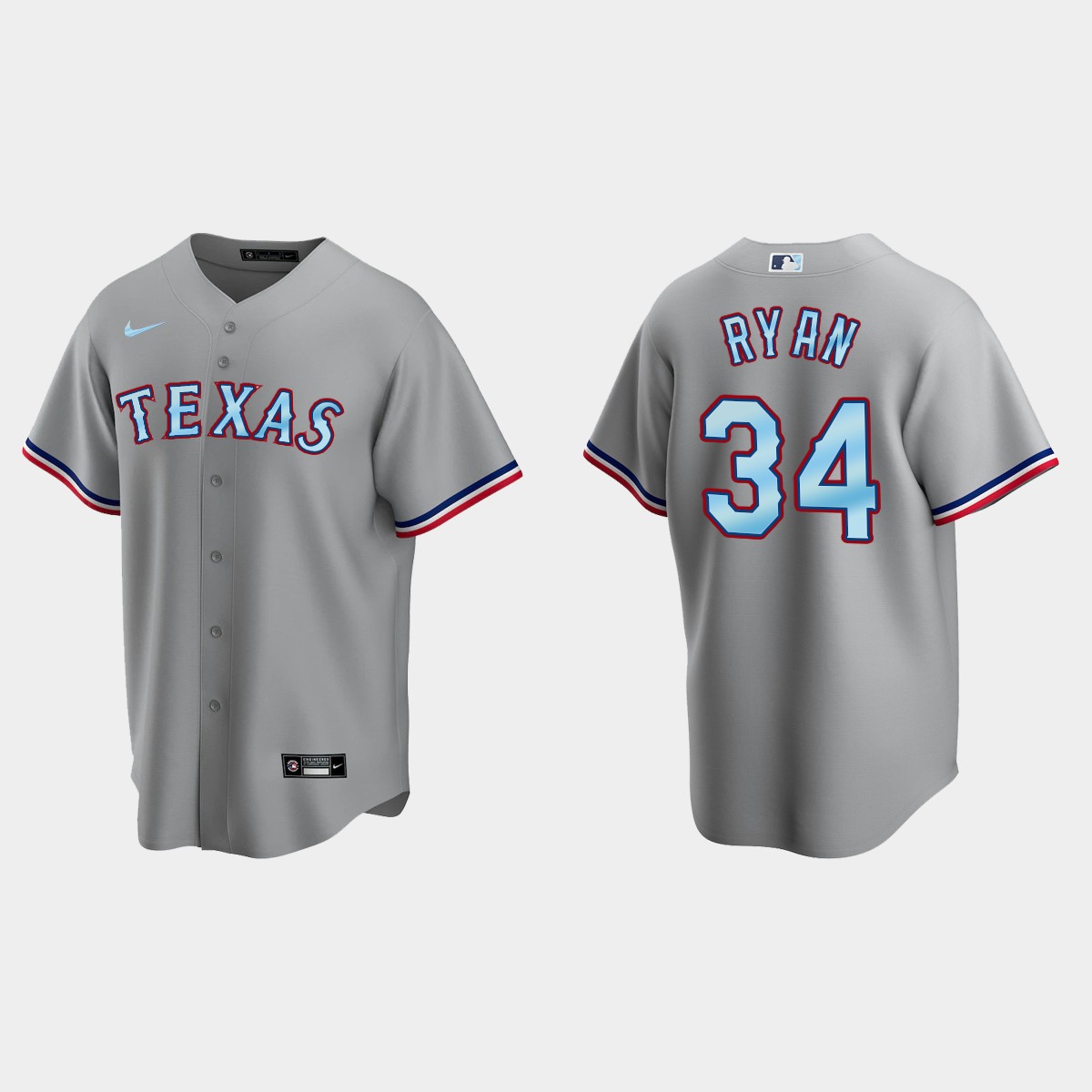 Nolan Ryan Texas Rangers 2022 Father's Day Jersey - Gray