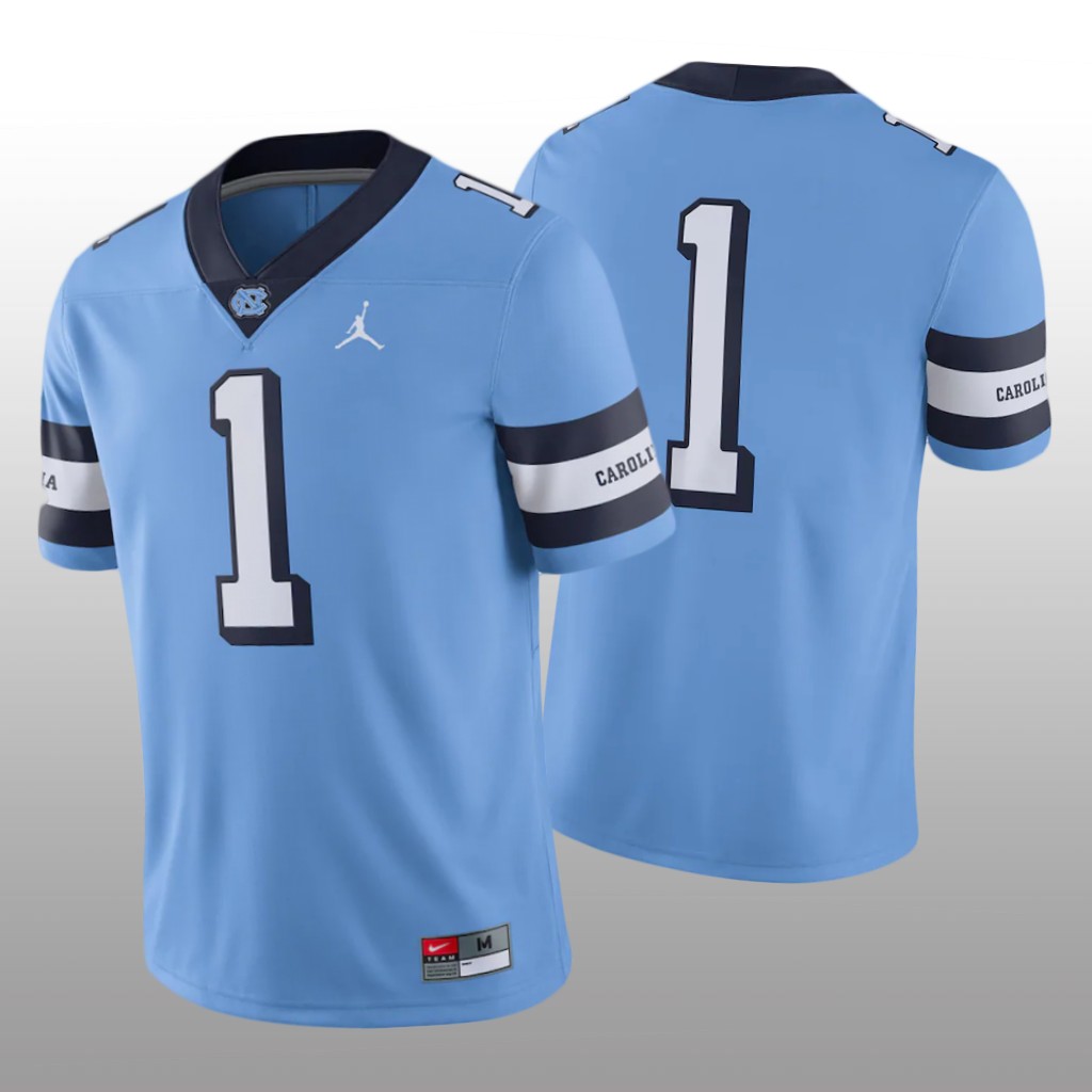North Carolina Tar Heels #1 Alternate Game College Carolina Blue Jersey