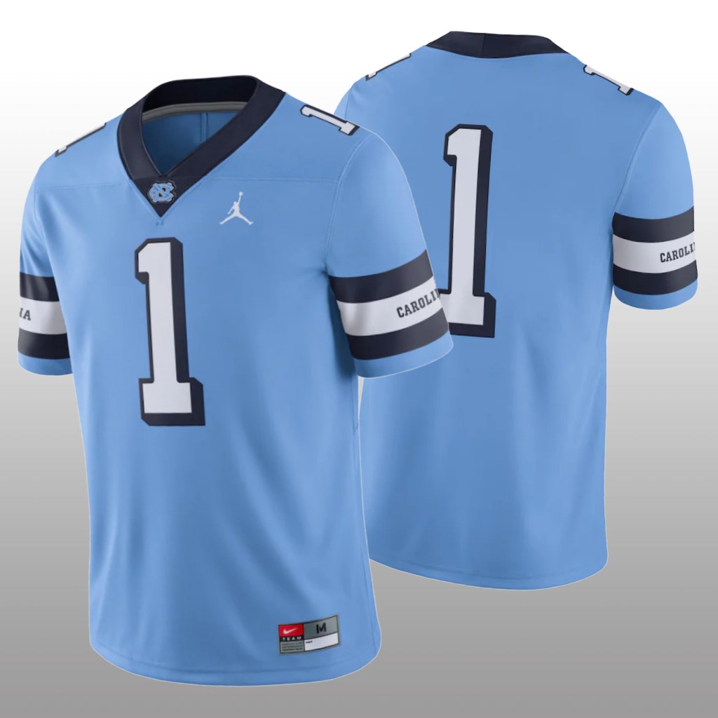 North Carolina Tar Heels #1 College  Alternate Game Carolina Blue Jersey