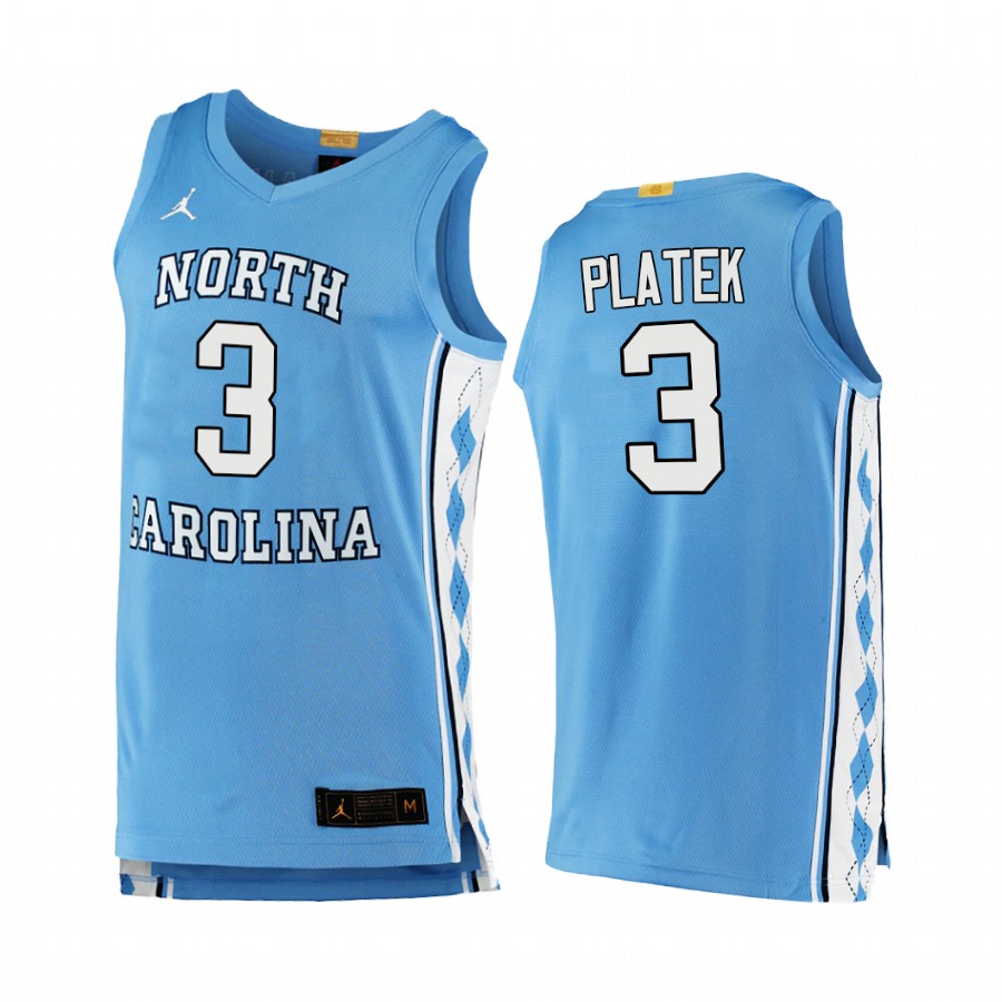 North Carolina Tar Heels Andrew Platek Blue 2020-21 College  Jersey