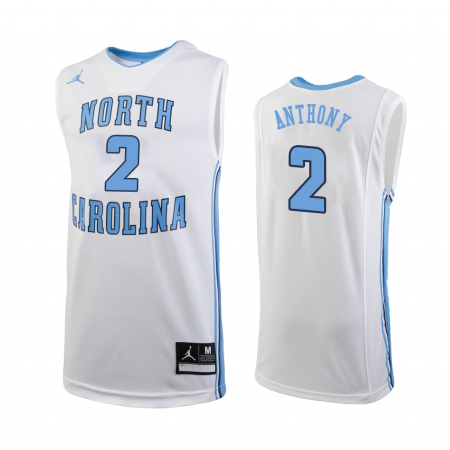 North Carolina Tar Heels Cole Anthony White  College  Jersey