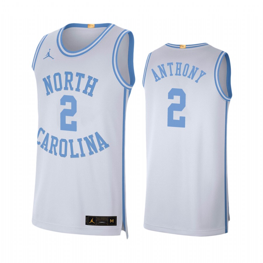 North Carolina Tar Heels Cole Anthony White Retro Limited College  Jersey