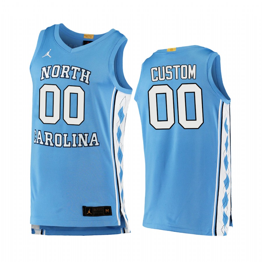 North Carolina Tar Heels Custom Blue 2020-21 College  Jersey