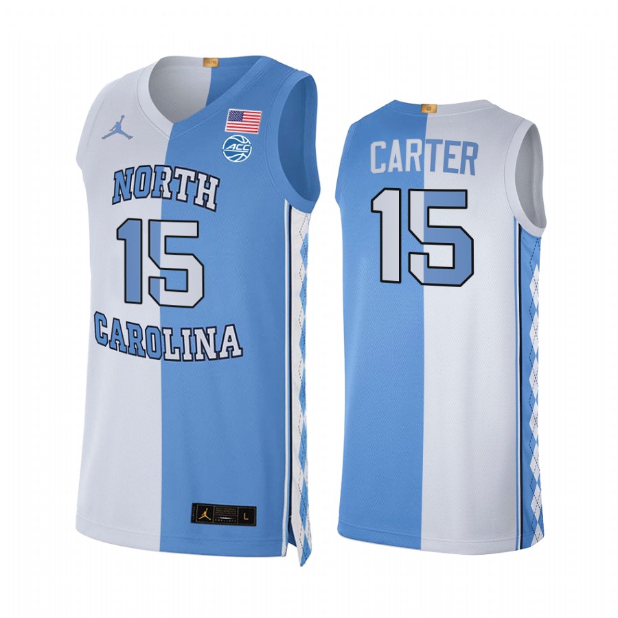 North Carolina Tar Heels Vince Carter Split Edition 2021 Blue White Jersey Special