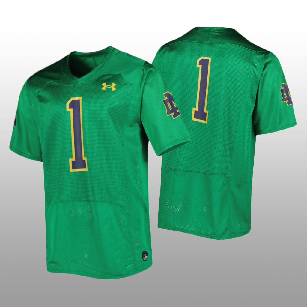 Notre Dame Fighting Irish #1  Wordmark  Green Jersey