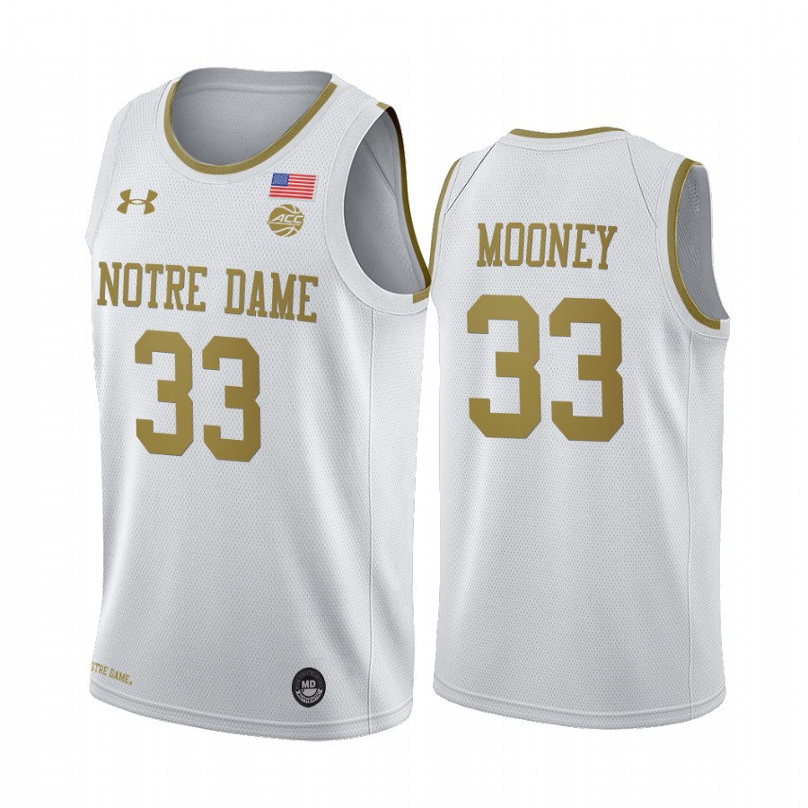 Notre Dame Fighting Irish John Mooney White Alternate Golden Dome Jersey College