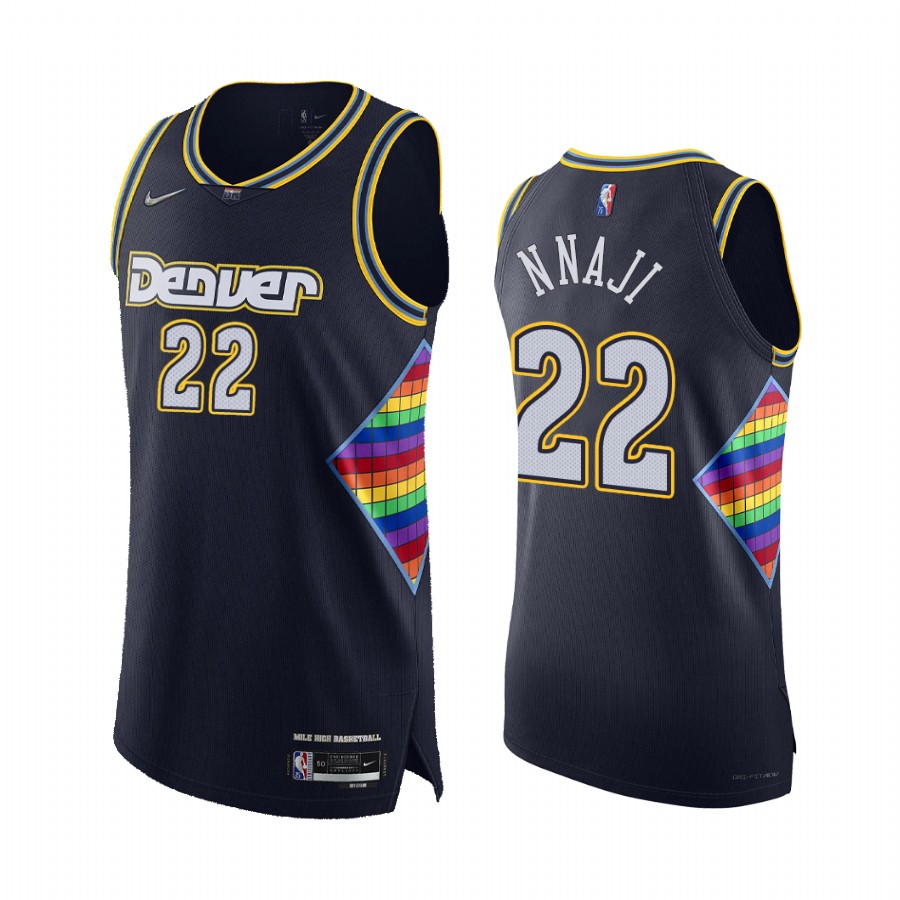 Nuggets #22 Zeke Nnaji Navy Jersey 75th Season City Edition 2021-22