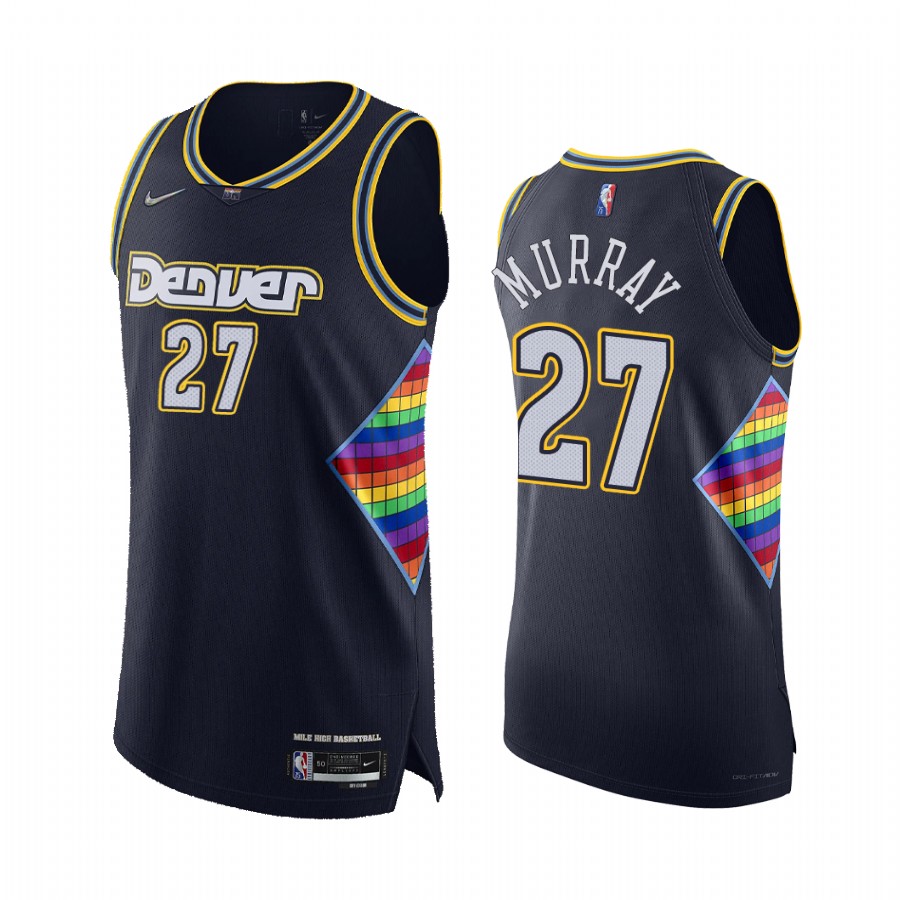 Nuggets #27 Jamal Murray Navy Jersey 75th Season City Edition