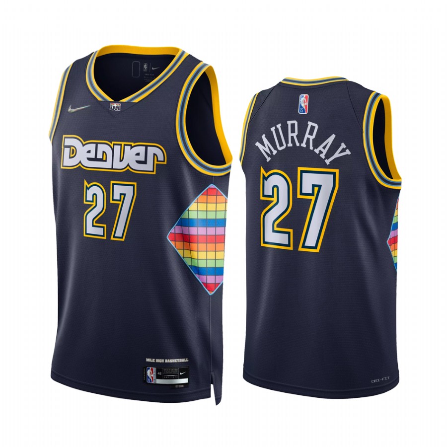 Nuggets Jamal Murray City Edition Blue 2021-22 Jersey Diamond 75th Season