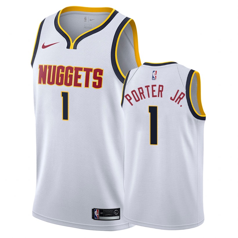 Nuggets Male Michael Porter Jr. #1 2018-19 Association Wihte Jersey
