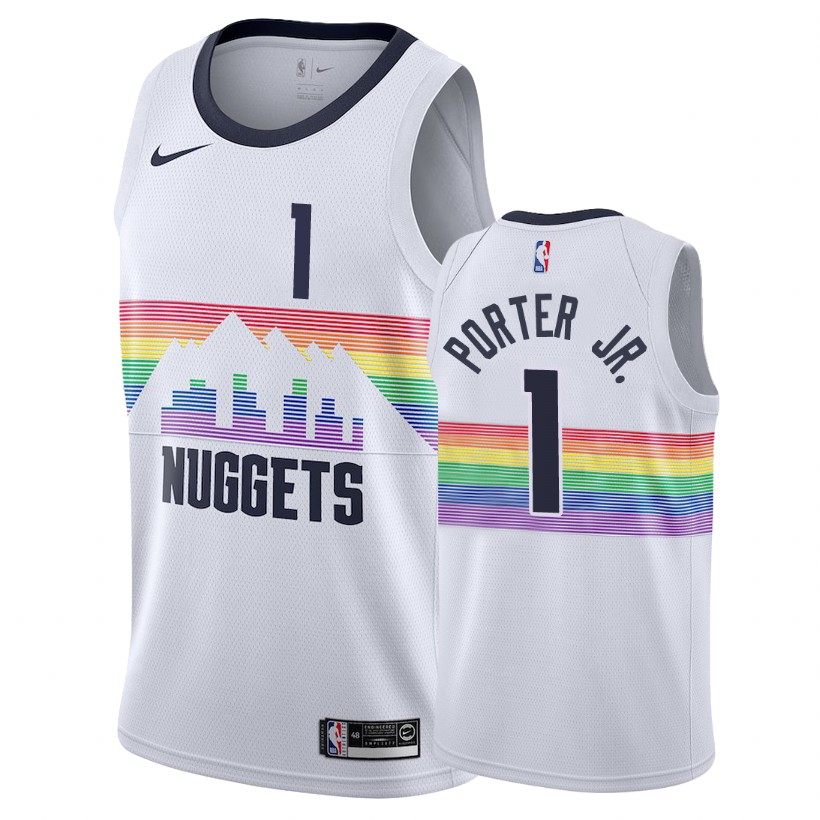 Nuggets Male Michael Porter Jr. #1 2018-19 City White Jersey