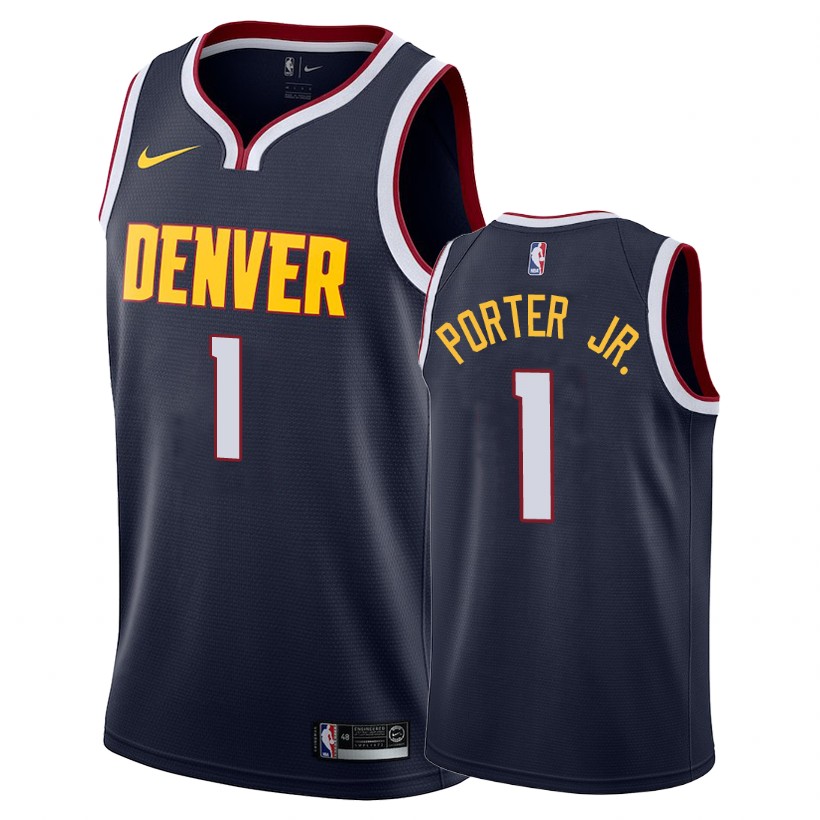 Nuggets Male Michael Porter Jr. #1 2018-19 Icon Navy Jersey