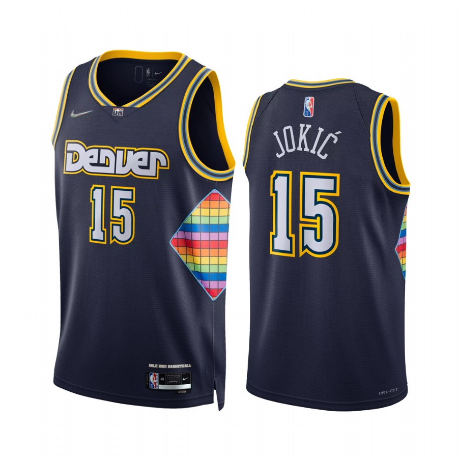 Nuggets Nikola Jokic City Edition Blue 2021-22 Jersey Diamond 75th Season