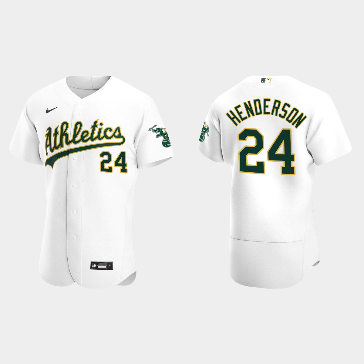 Oakland Athletics #24 Rickey Henderson 2020 Home Jersey - White