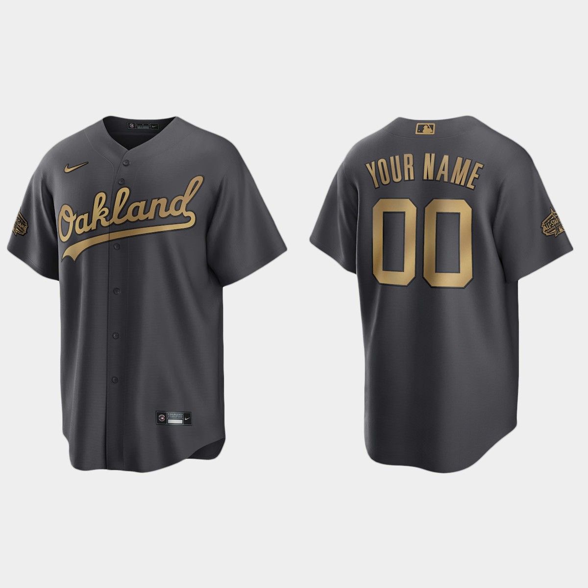Oakland Athletics Custom 2022 MLB All-Star Game Jersey - Charcoal
