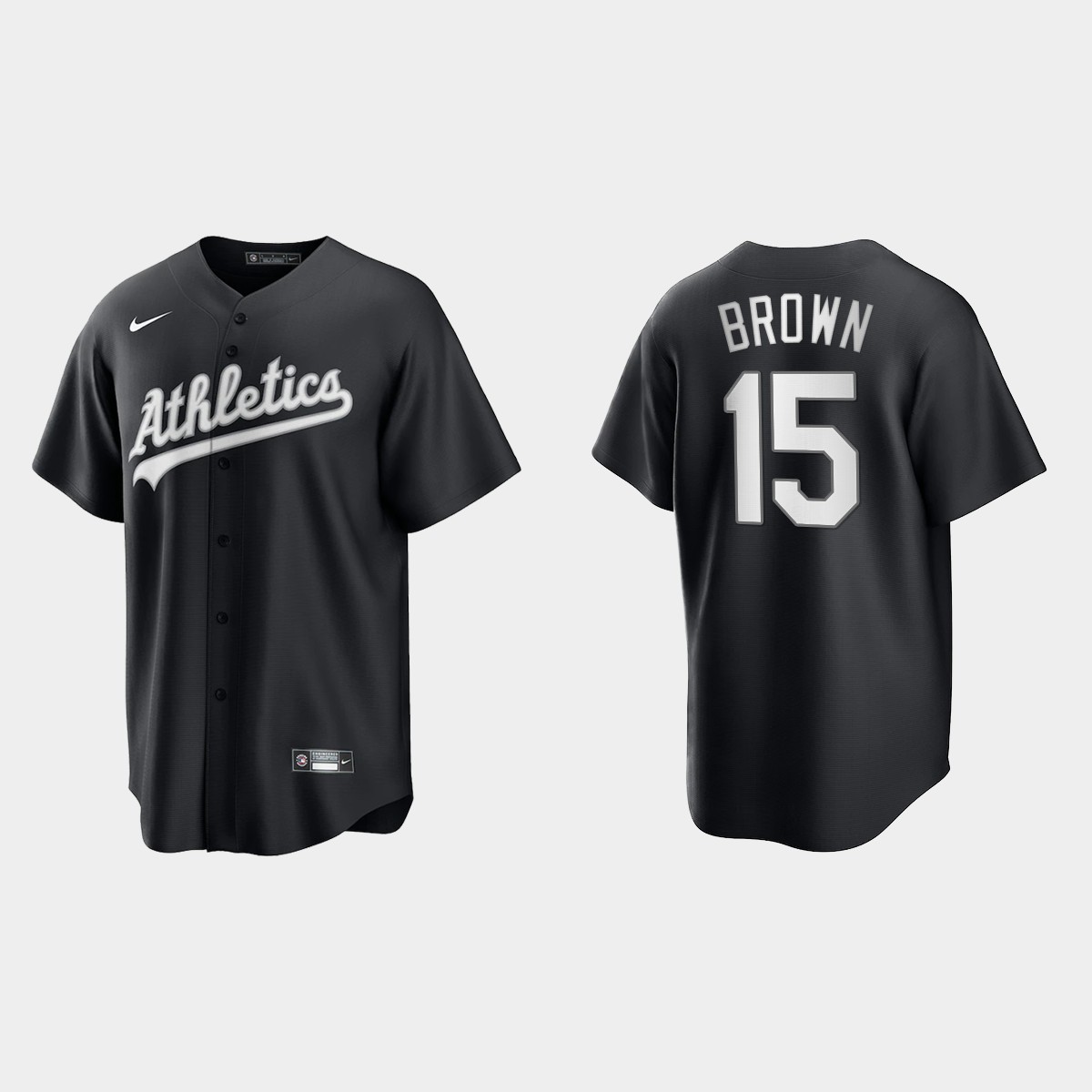 Oakland Athletics Seth Brown 2021 All Black Fashion Jersey - Black White