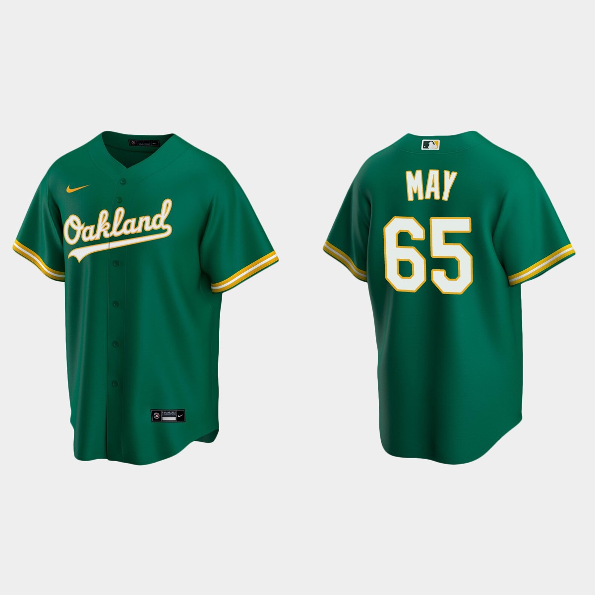 Oakland Athletics Trevor May Alternate Jersey - Kelly Green