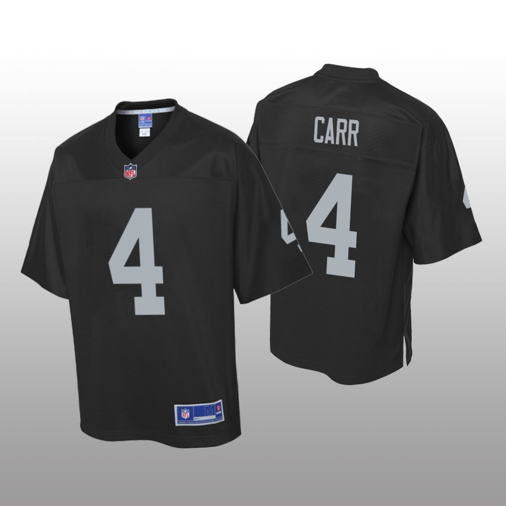 Oakland Raiders #4 Black Derek Carr Pro Line Jersey - Youth