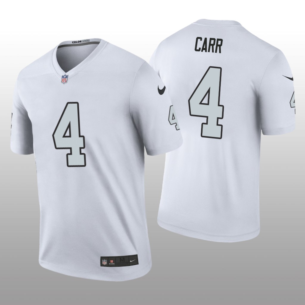 Oakland Raiders #4 Derek Carr White legend color rush Jersey - Men's