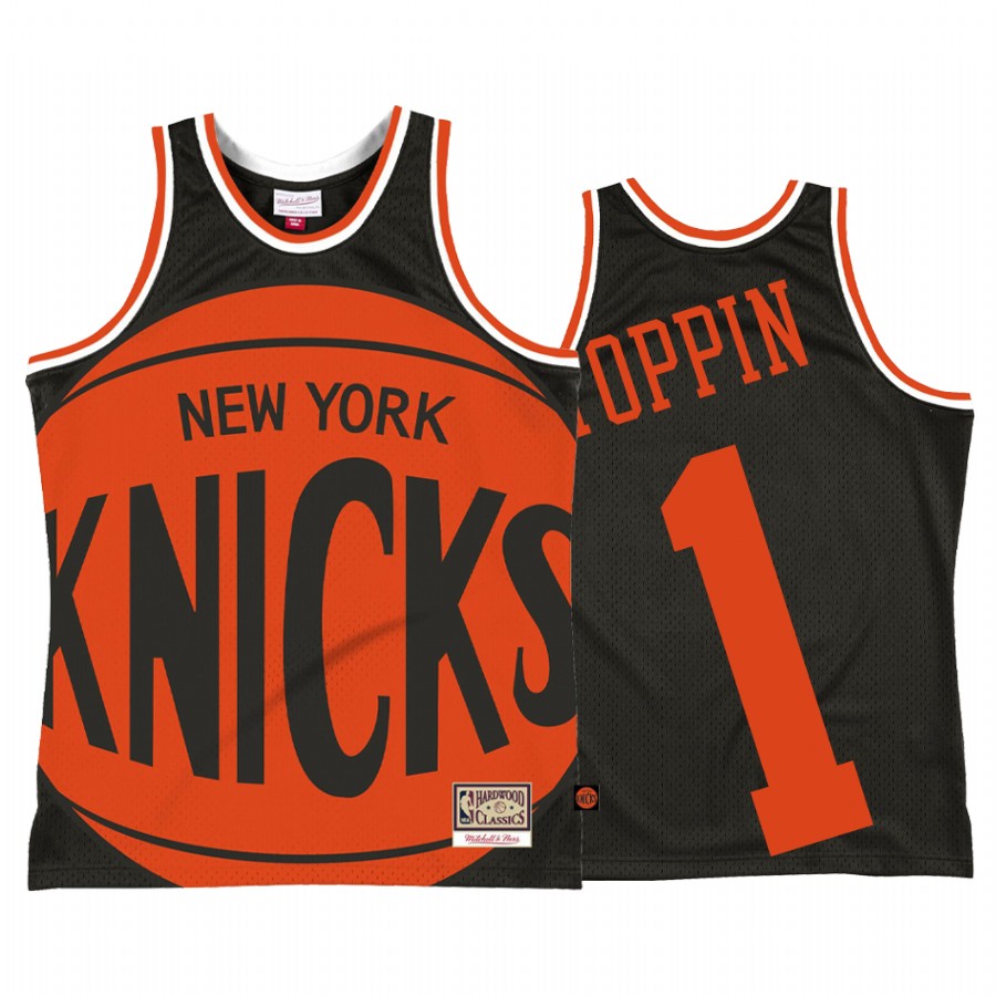 Obi Toppin New York Knicks Black Big Face 2.0 Men's Jersey