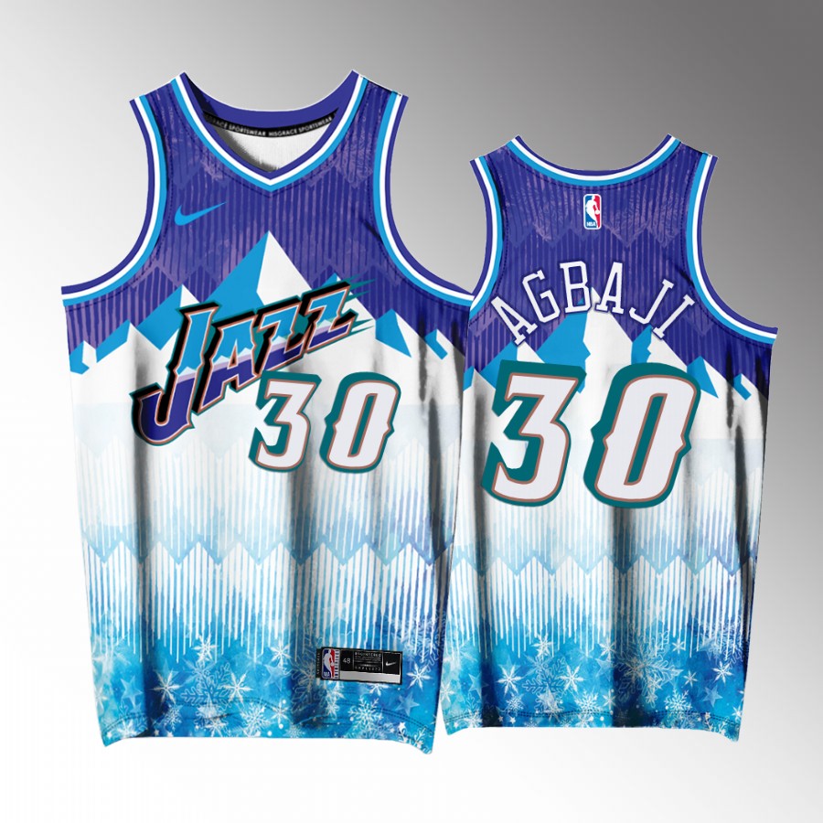 Ochai Agbaji Utah Jazz Purple #30 Jersey Salt Lake City Exclusive Edition