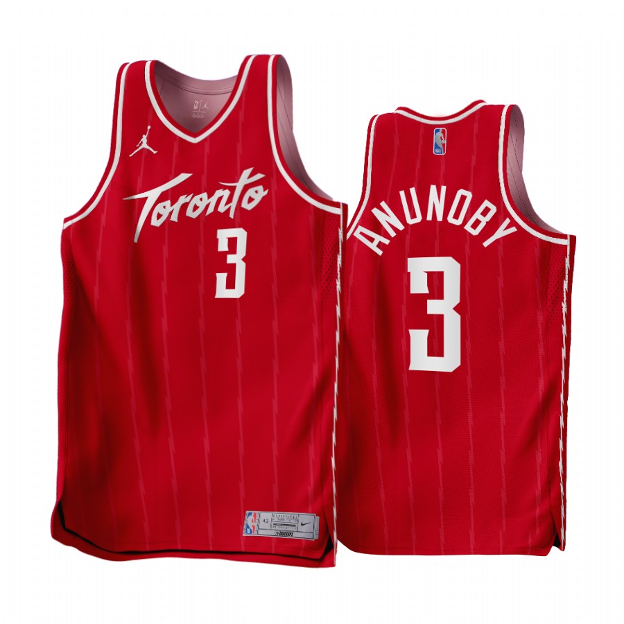 OG Anunoby 2022-23 Toronto Raptors Red #3 Earned Edition Jersey