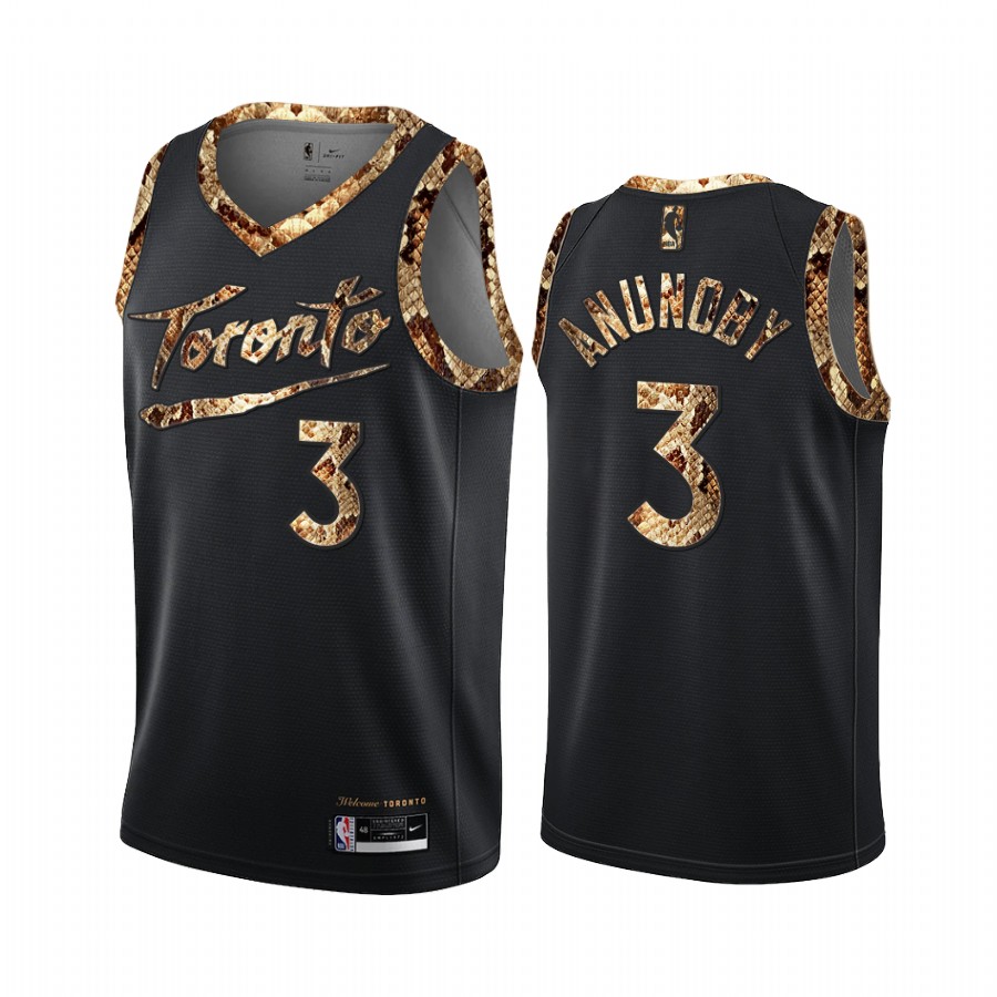 OG Anunoby Toronto Raptors Black Python Skin Jersey 2021 Exclusive Edition