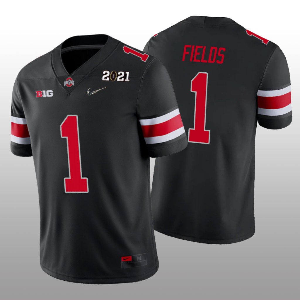 Ohio State Buckeyes Black 2021 National Championship Justin Fields Jersey