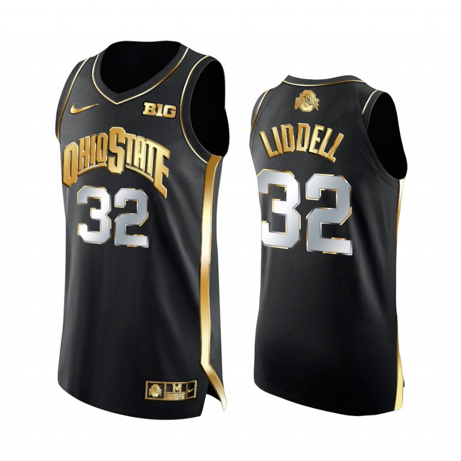 Ohio State Buckeyes E.J. Liddell 2021 March Madness PAC-12 Jersey Black Golden
