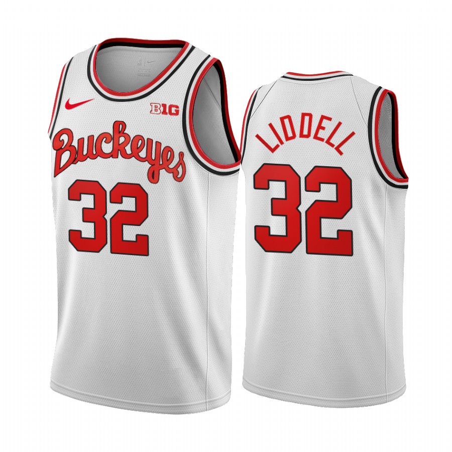 Ohio State Buckeyes E.J. Liddell Jersey 2021 Home White 1980 Throwback