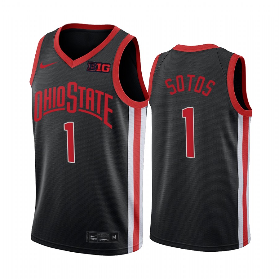 Ohio State Buckeyes Jimmy Sotos Anthracite 2021 Alternate Throwback 90s Jersey