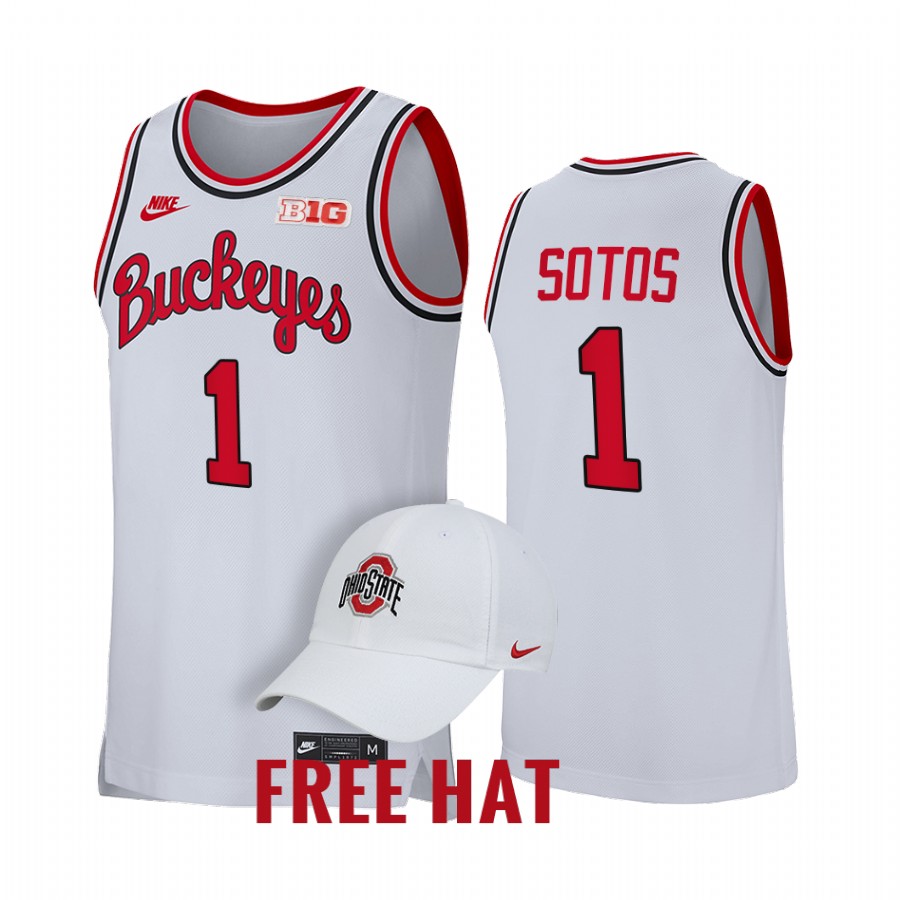 Ohio State Buckeyes Jimmy Sotos Jersey 2021-22 College  Sotos Retro Uniform