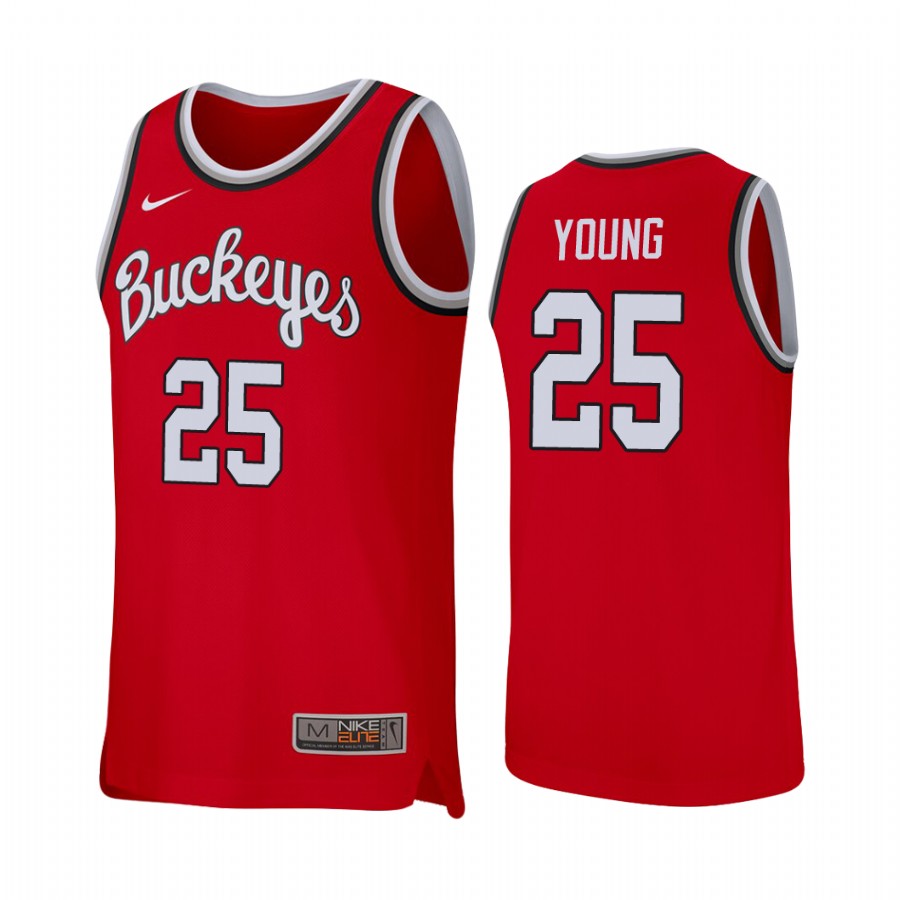 Ohio State Buckeyes Kyle Young Scarlet  College Baketball Jersey