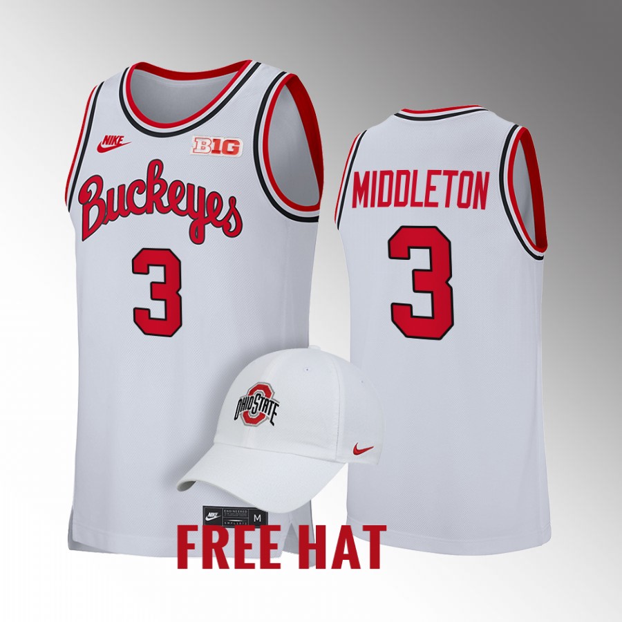Ohio State Buckeyes Scotty Middleton Jersey Throwback White Class of 2023 Uniform