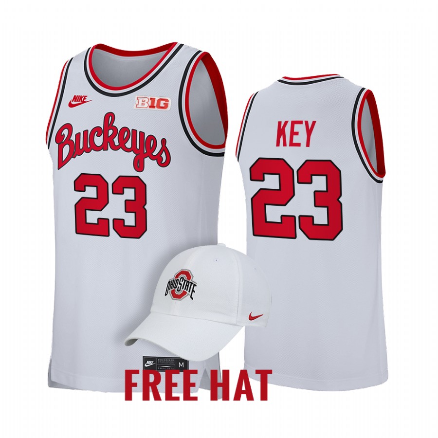 Ohio State Buckeyes Zed Key Jersey 2021-22 College  Key Retro Uniform