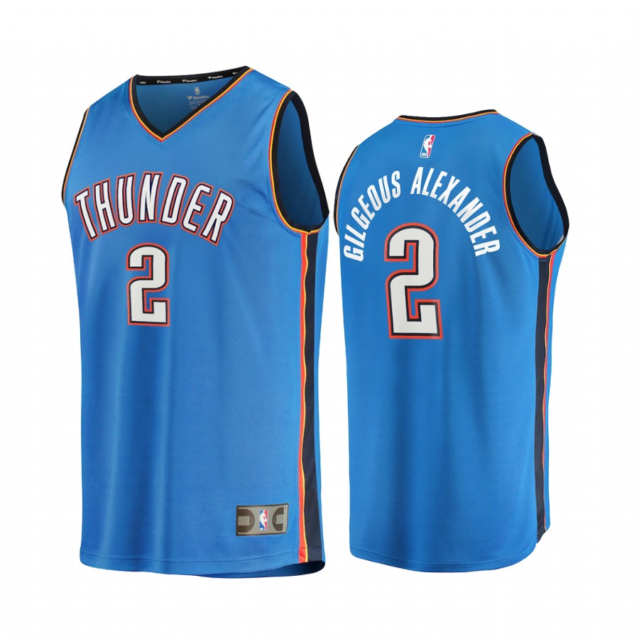 Oklahoma City Thunder #2 Shai Gilgeous-Alexander Jersey 2021  White Icon Edition
