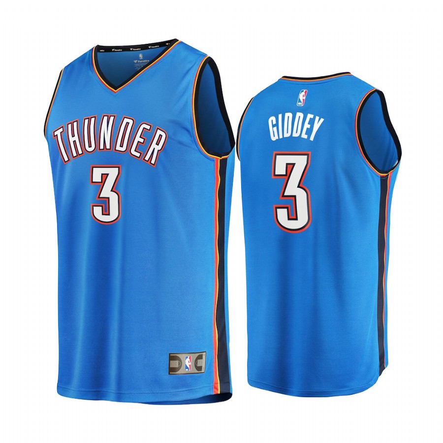 Oklahoma City Thunder #3 Josh Giddey Jersey 2021 NBA Draft 1st Round Pick Blue