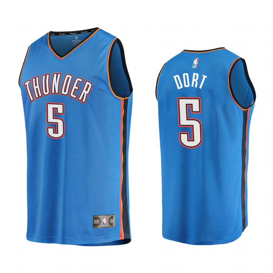 Oklahoma City Thunder #5 Luguentz Dort Jersey 2021  White Icon Edition