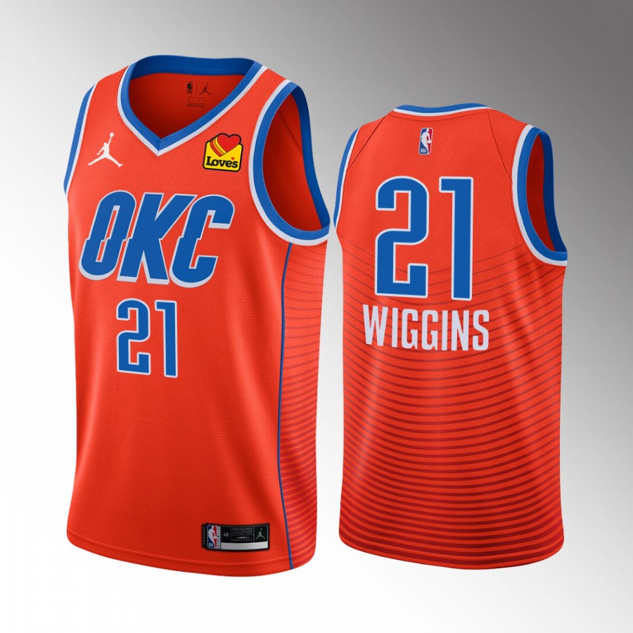 Oklahoma City Thunder Aaron Wiggins 2022-23 Statement Edition Orange #21 Jersey Swingman